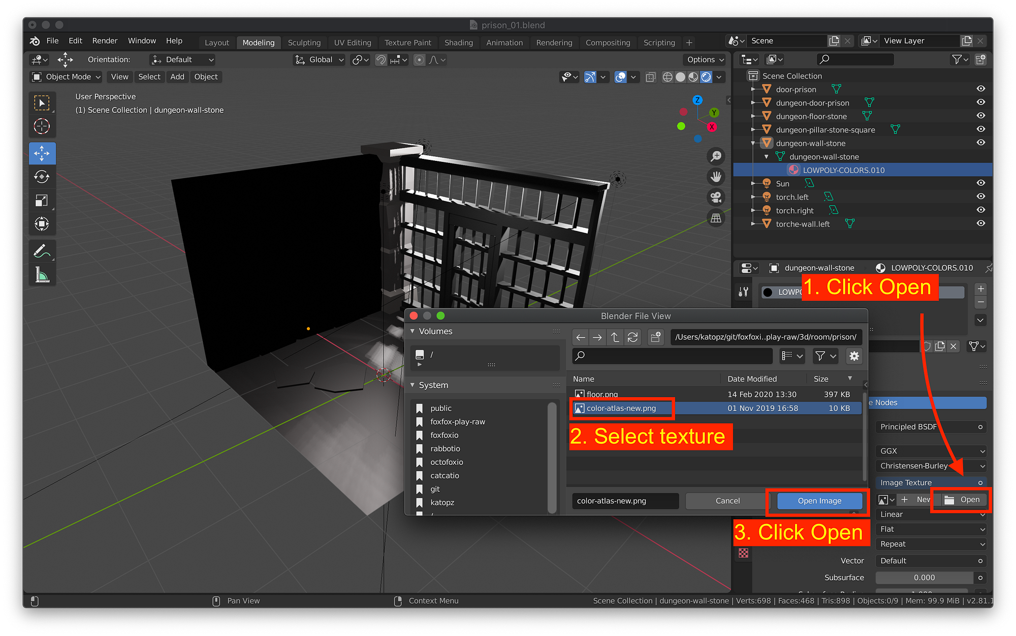 Blender 2.8 import FBX with material by katopz Medium