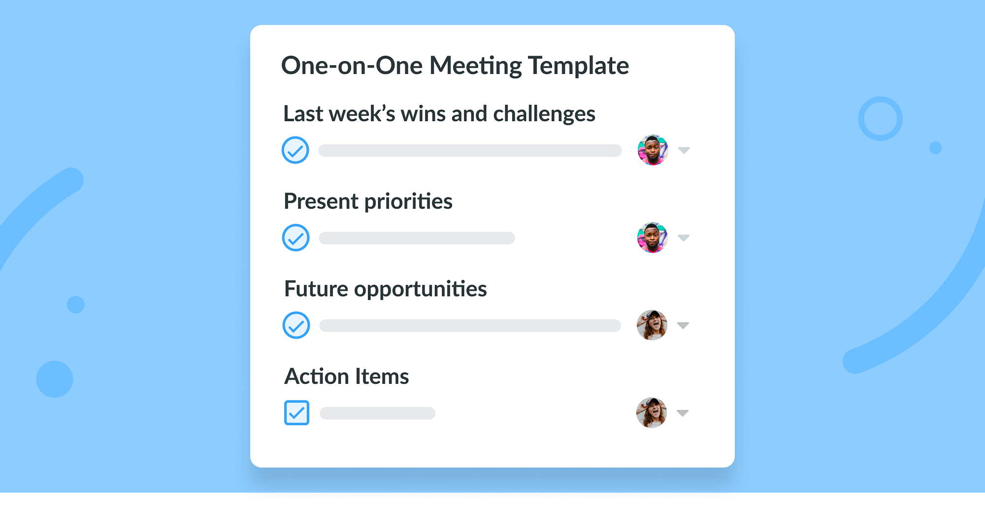 Managers Here S How To Structure Your One On One Meetings By Manuela Barcenas Fellow App What Great Managers Know Medium
