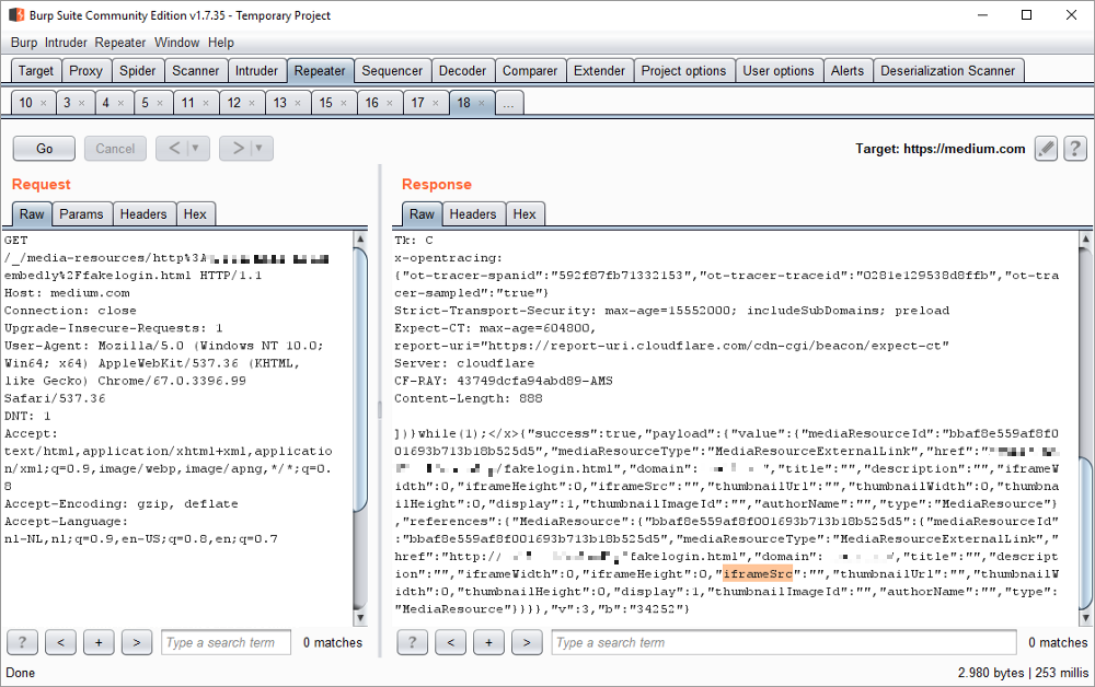 Persistent Xss Unvalidated Oembed At Medium Com By Jonathan Bouman Medium