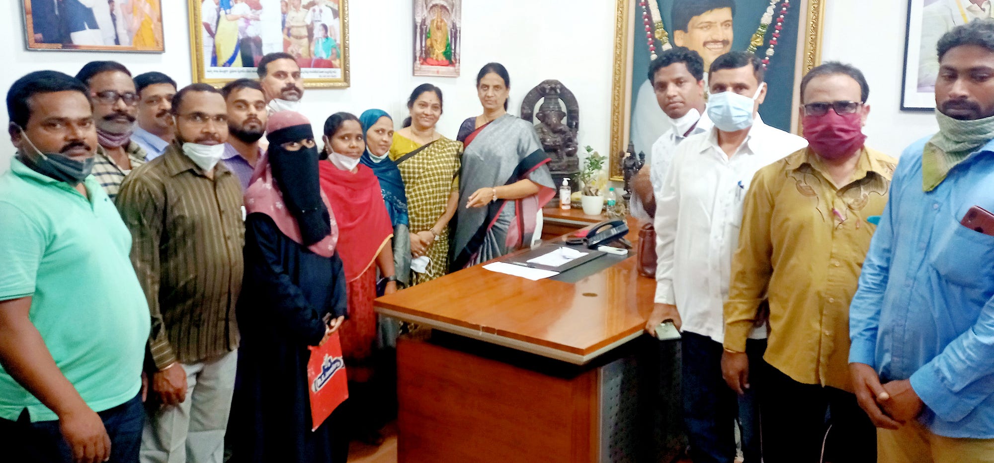 Telangana Firebrand Indira Shoban with Minister Sabitha Indra Reddy