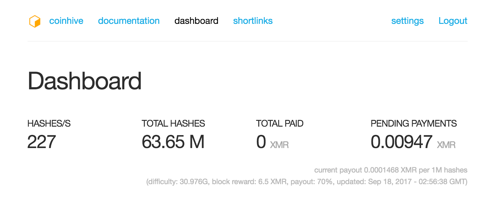 coinhive javascript crypto coin miner