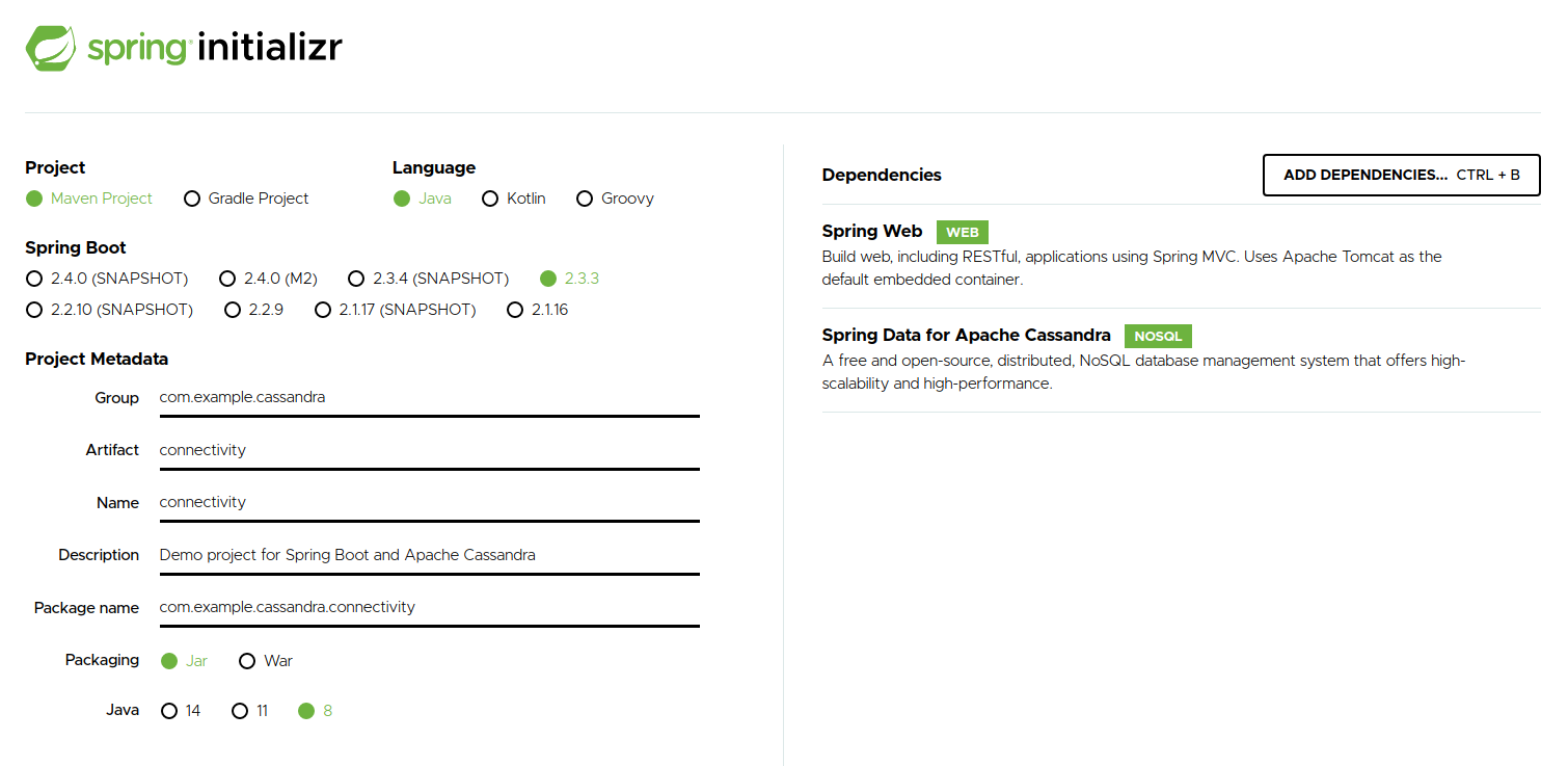 spring boot cassandra