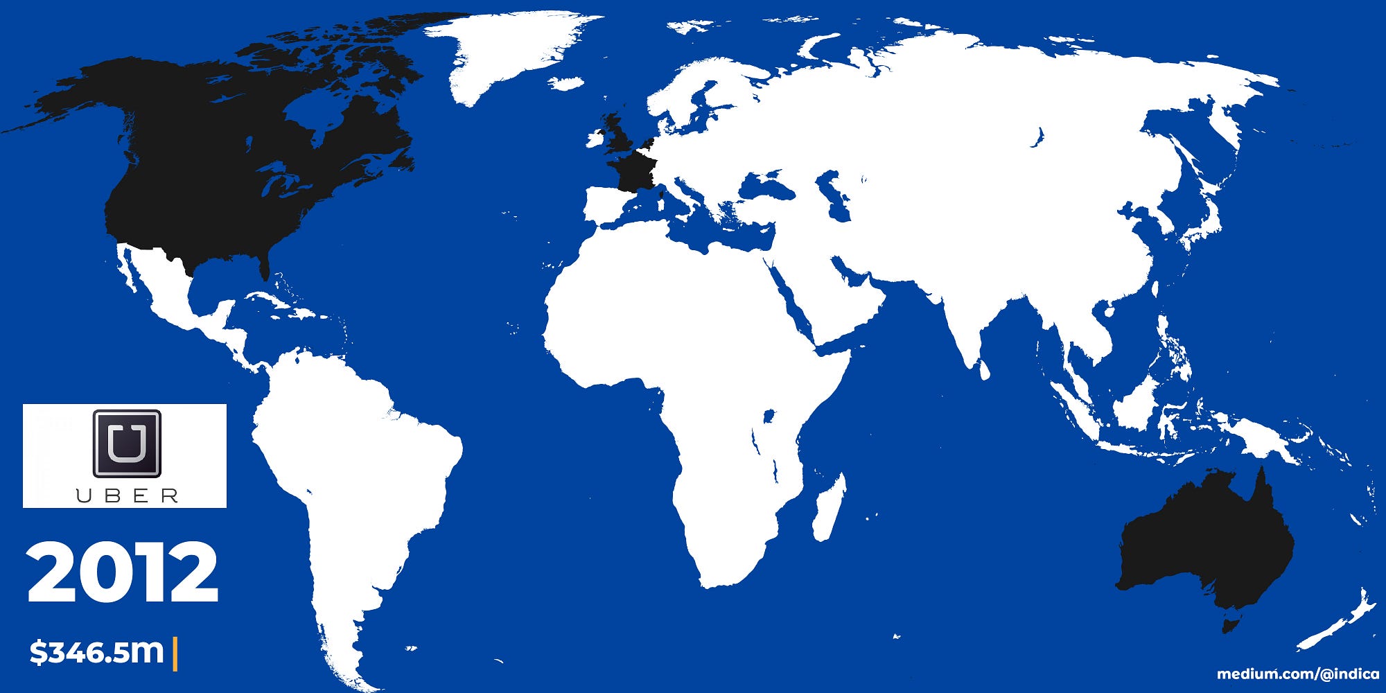Uberu0027s Rise And Fall In One Map. How Uber won and lost the world 