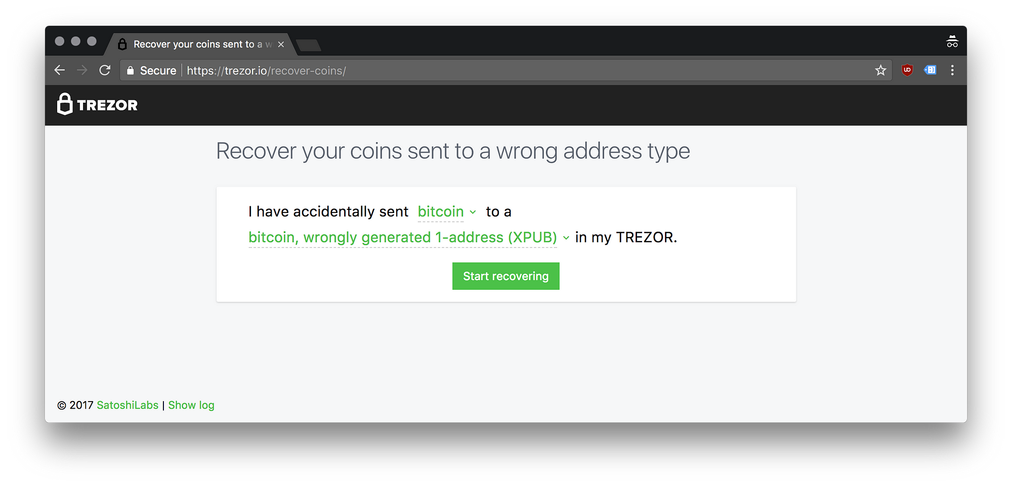 Guide Coin Recovery Tool Trezor Blog - 