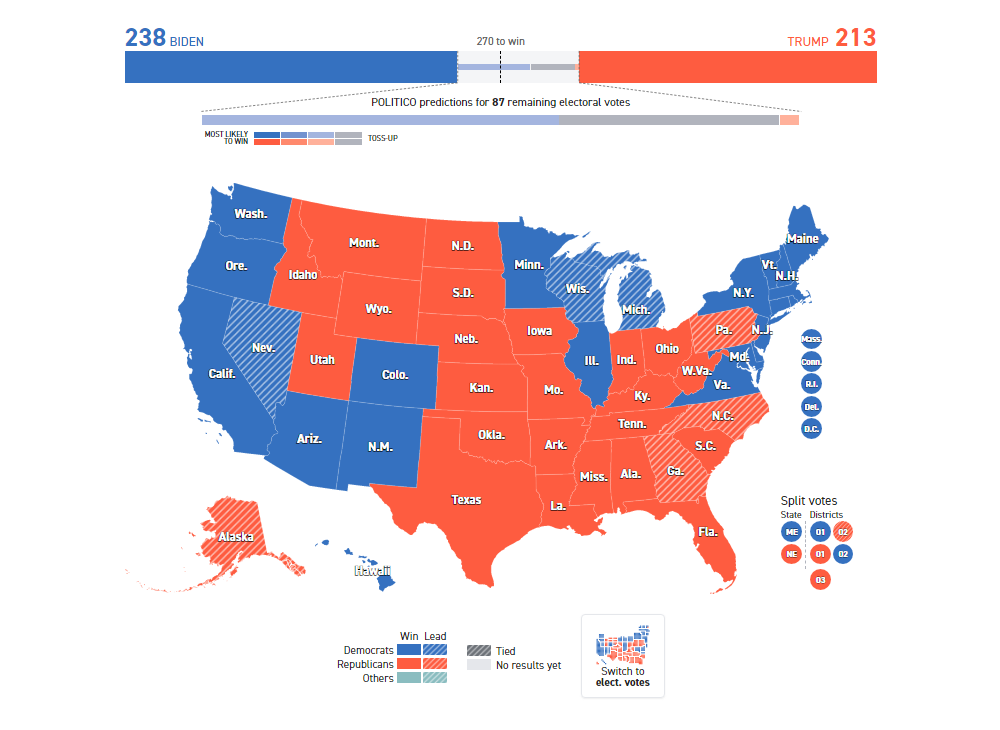 20+ Electoral Maps Visualizing 2020 U.S. Presidential Election Results