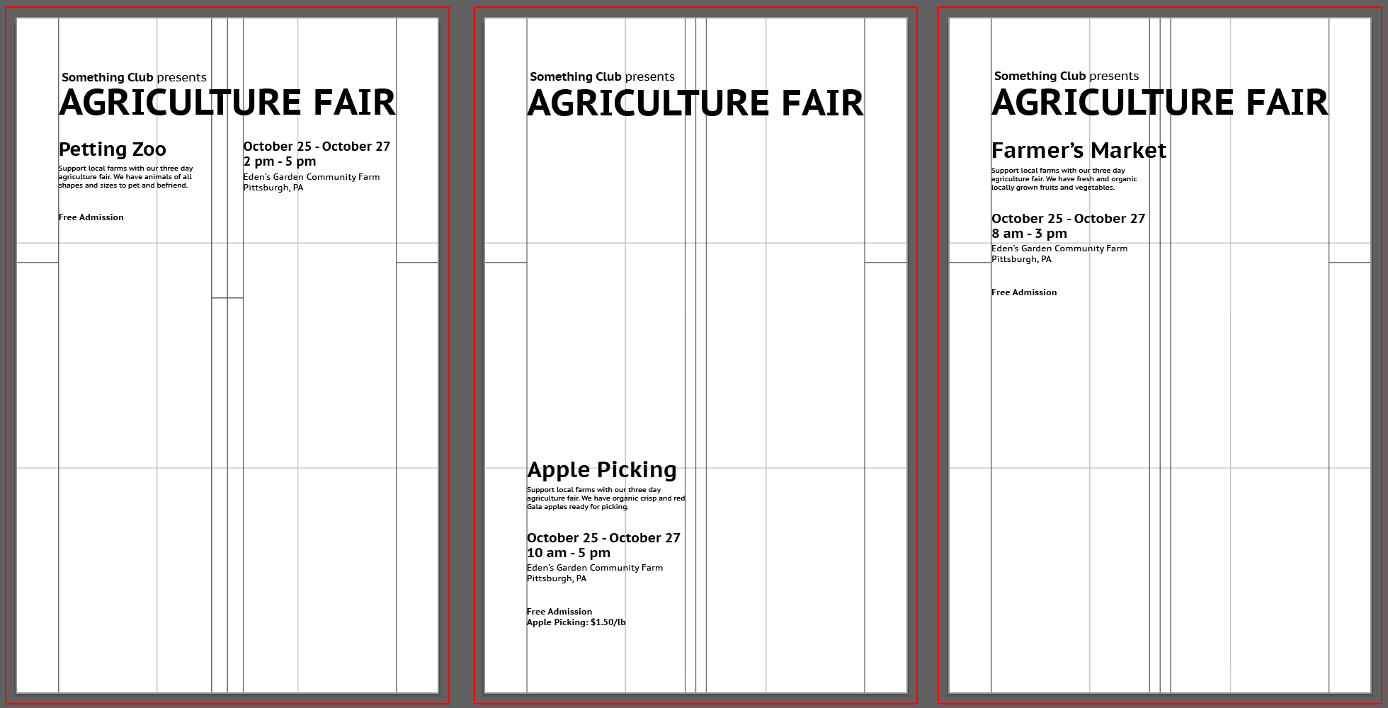 Poster Series. Agriculture Fair Poster Series by Hojung Kim Medium