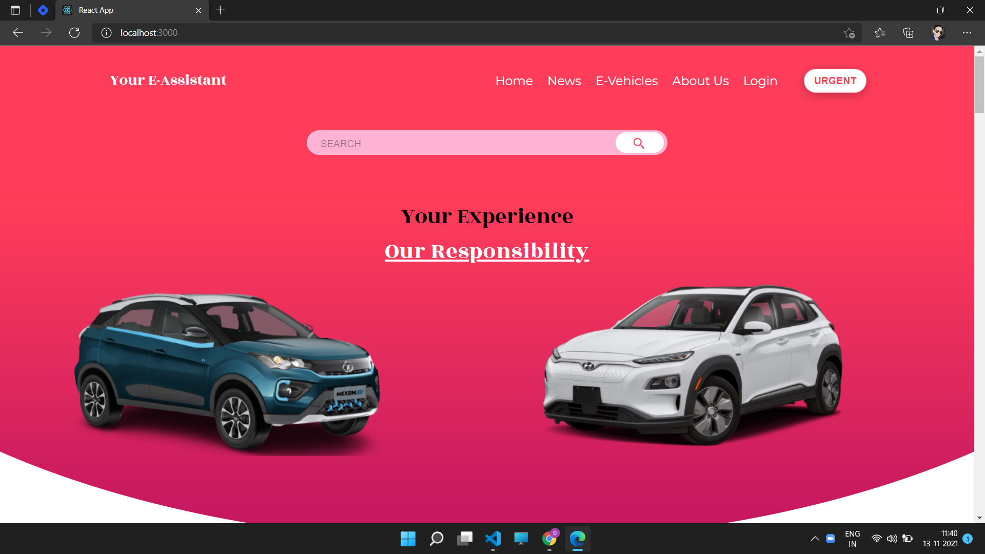 Electric Vehicle Management Project Built With React