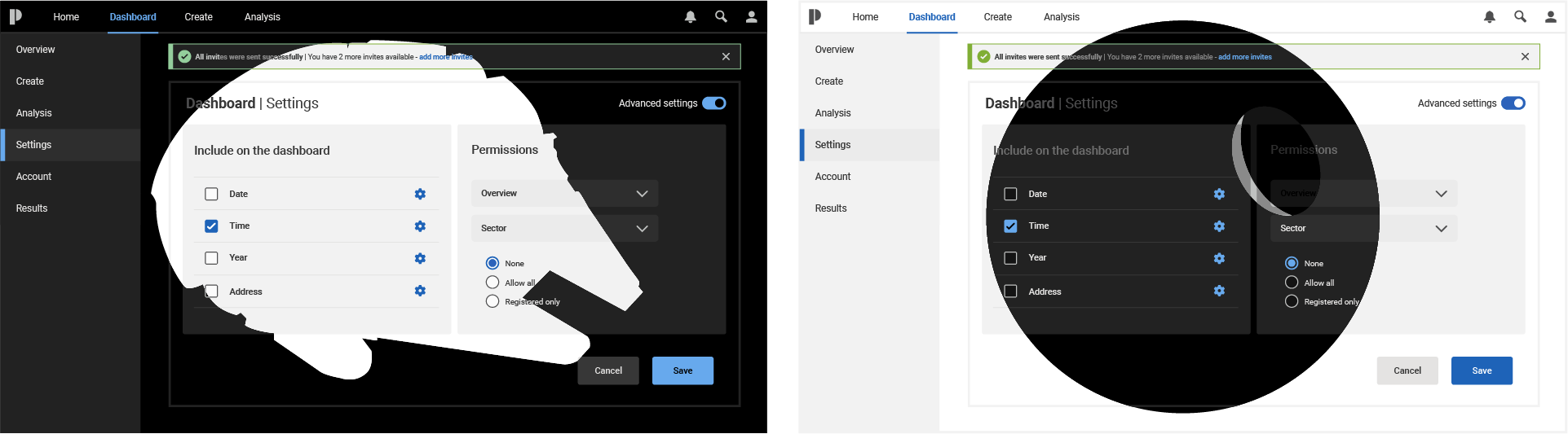  Light & dark mode contrasts