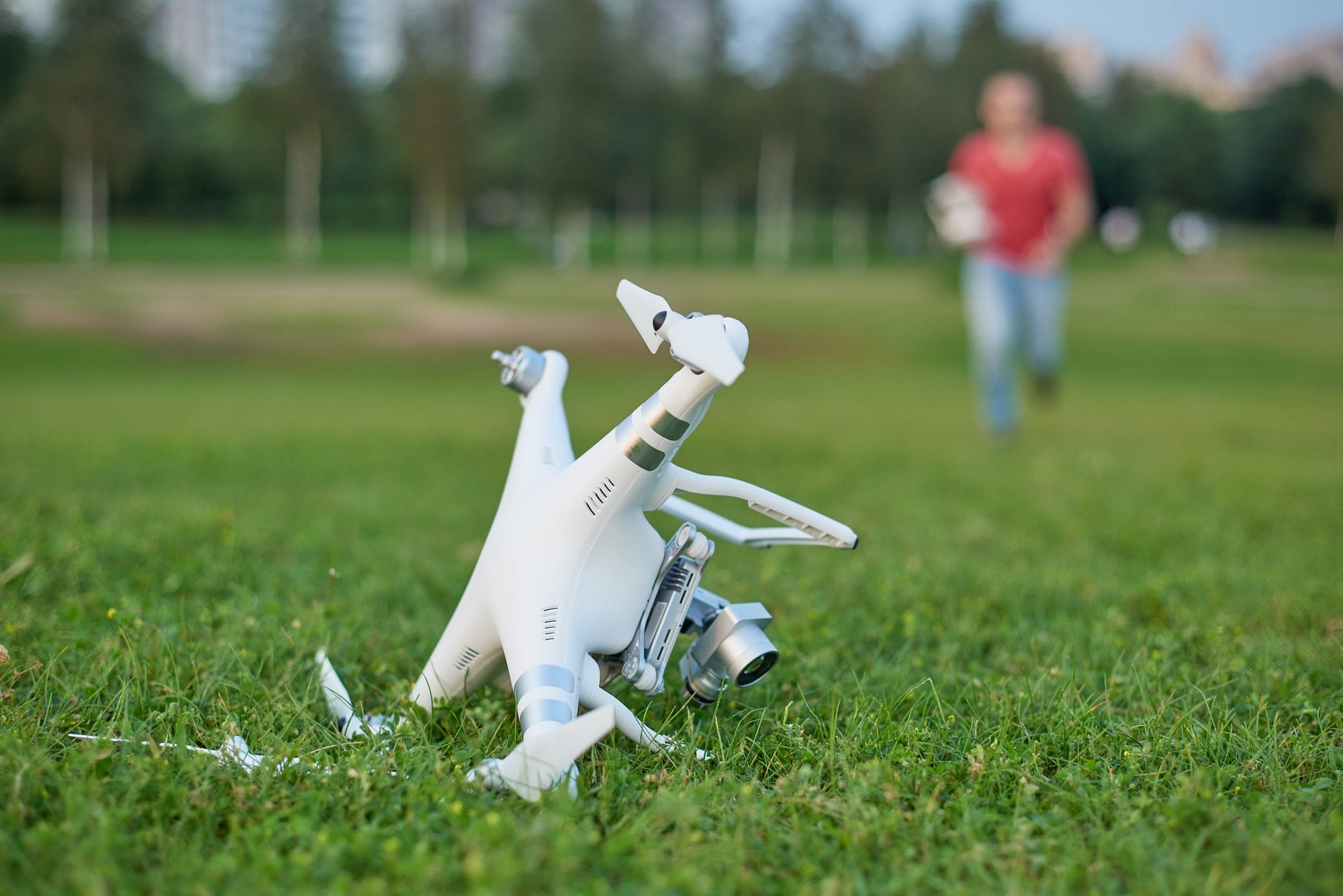 Photo of crashed drone.