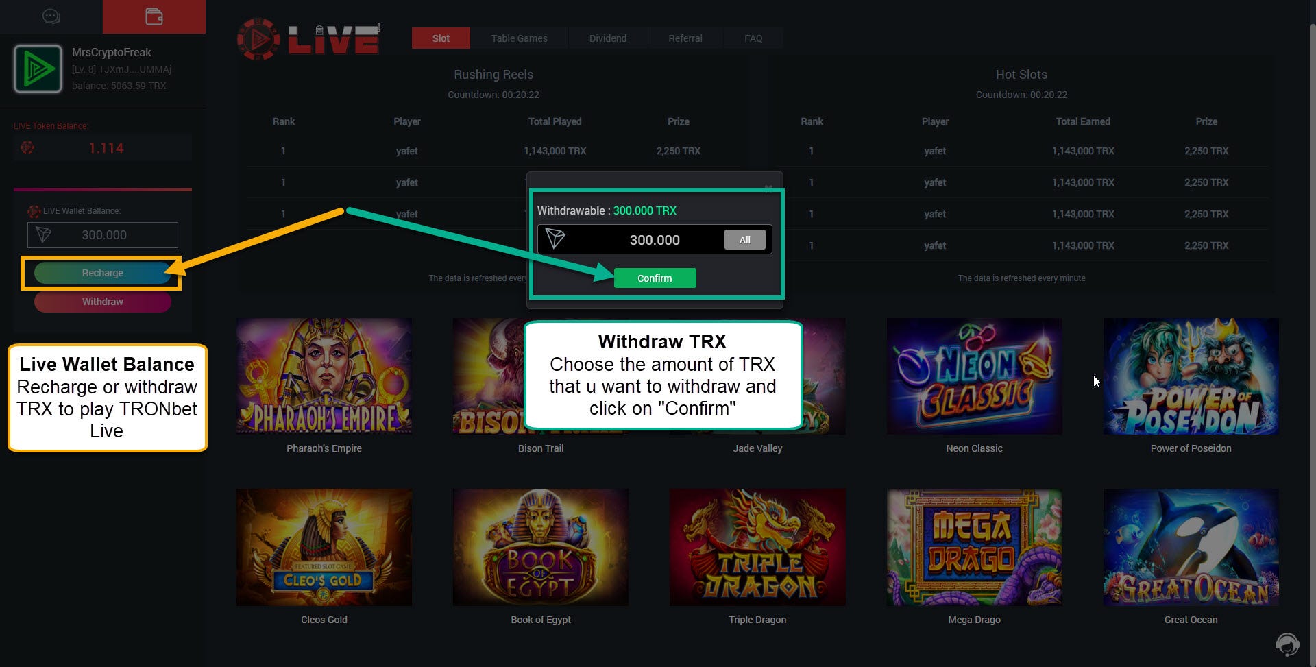 best tron casino sites