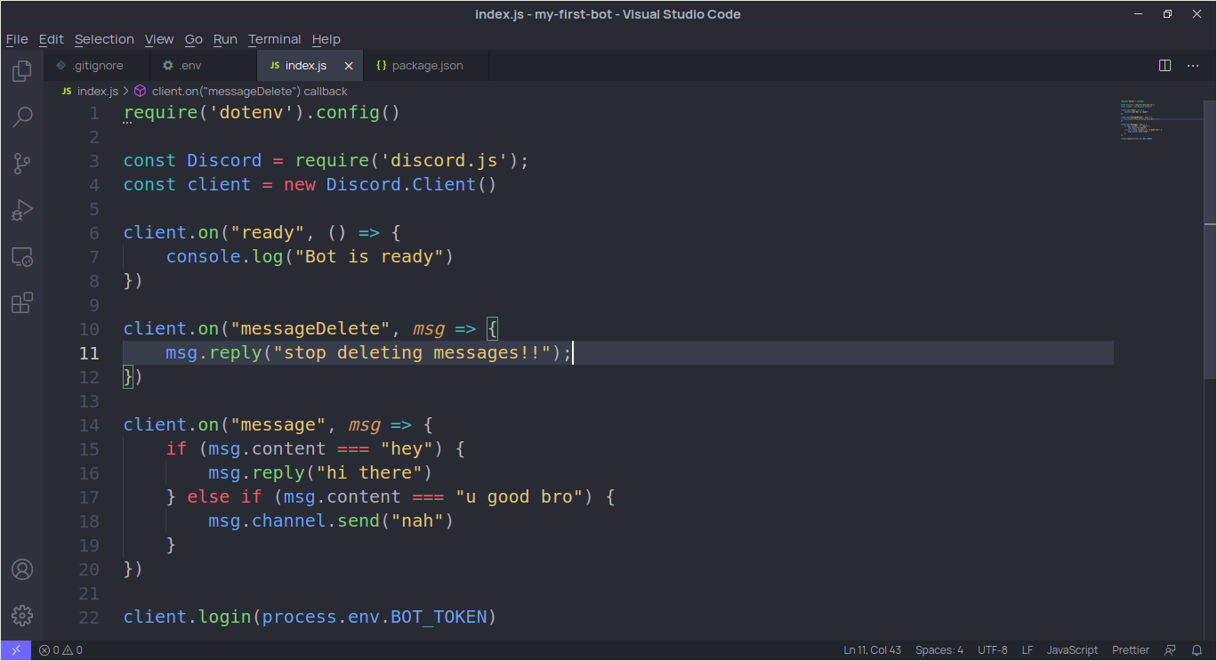How to Create a Simple Bot Using Discord.js  by Nithil Krishnaraj