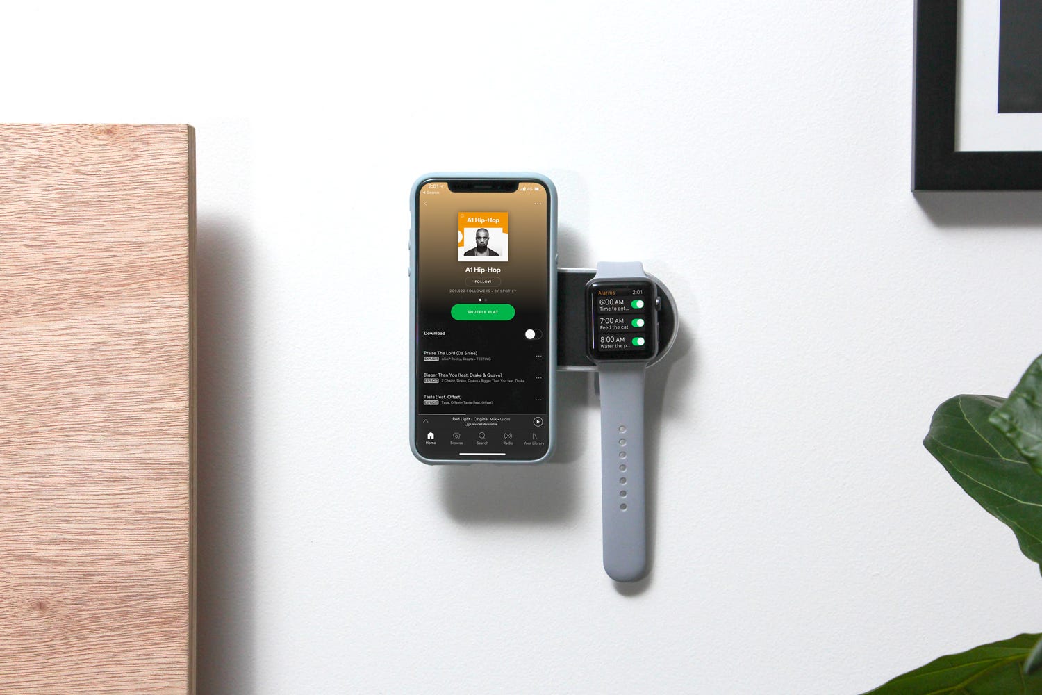 iphone wall holder
