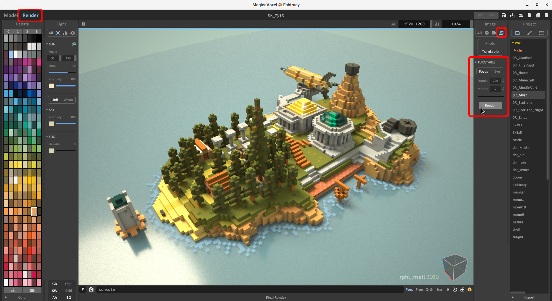 MagicaVoxel: Turntable options. MagicaVoxel: Turntable options | by