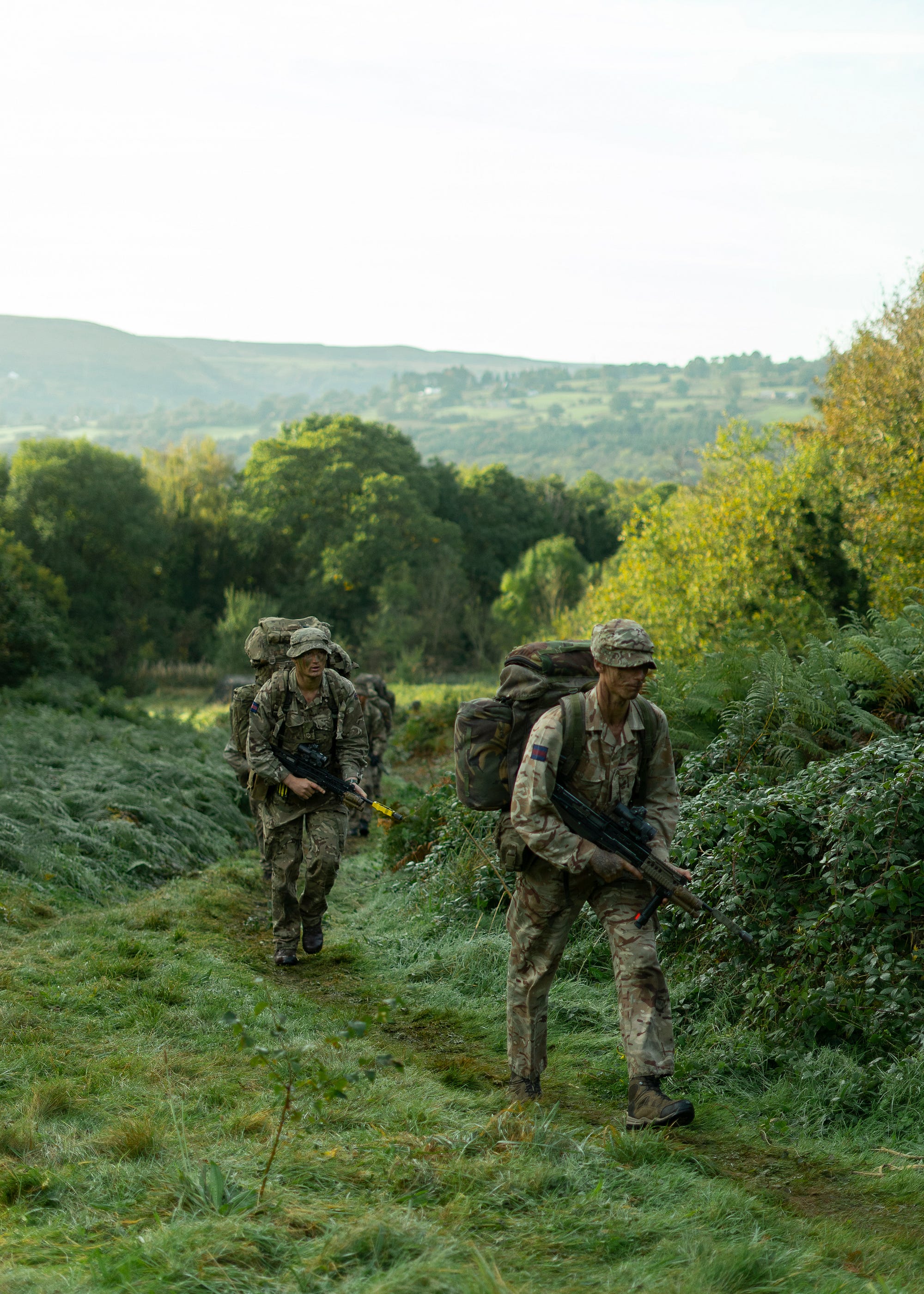 British soldiers begin their Cambrian Patrol 21.