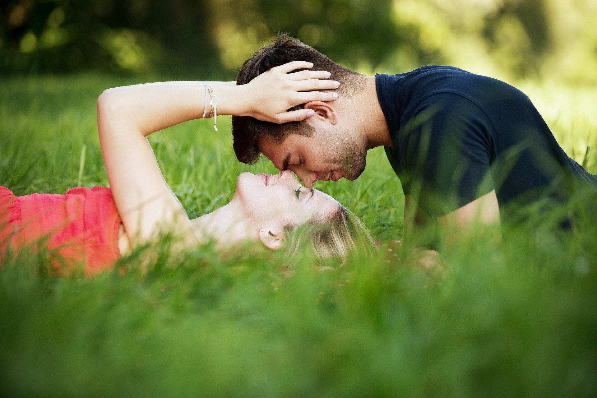 Romance Lovers Happy Man Woman Love For Two