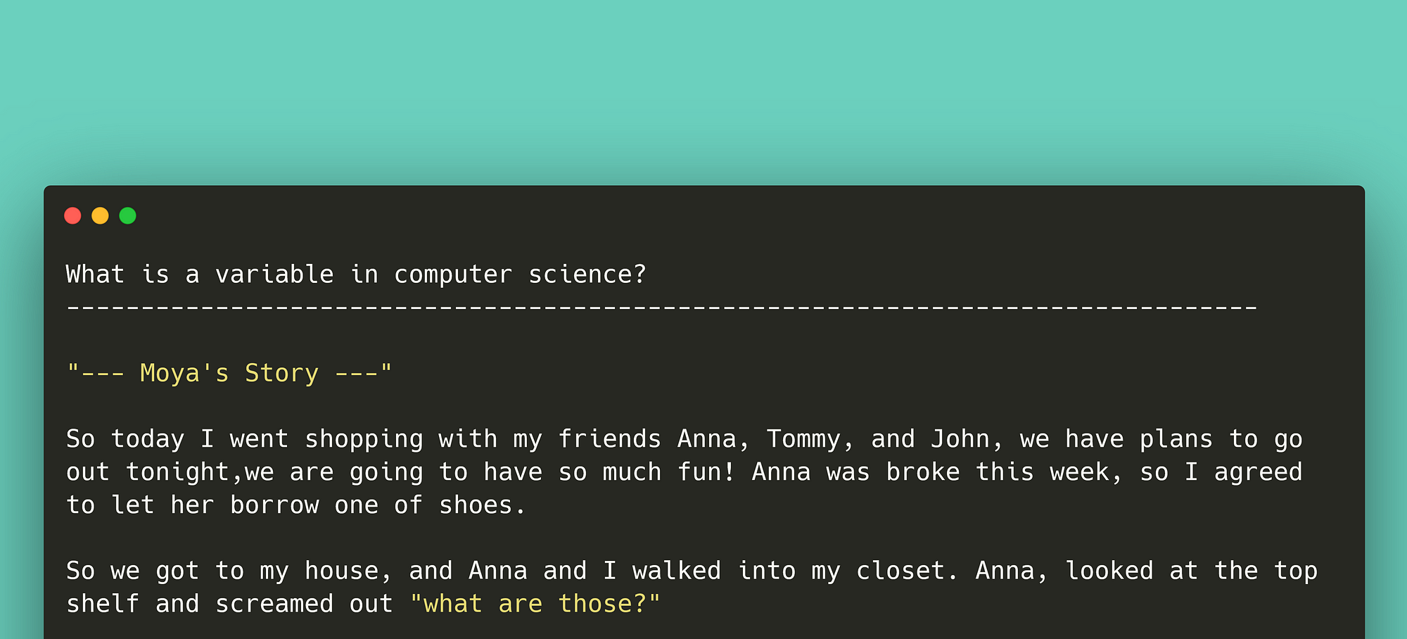 Coding Story Time What Is A Variable In Computer Science By Moya Coding Story Time What Is A Variable In Computer Science By Moya