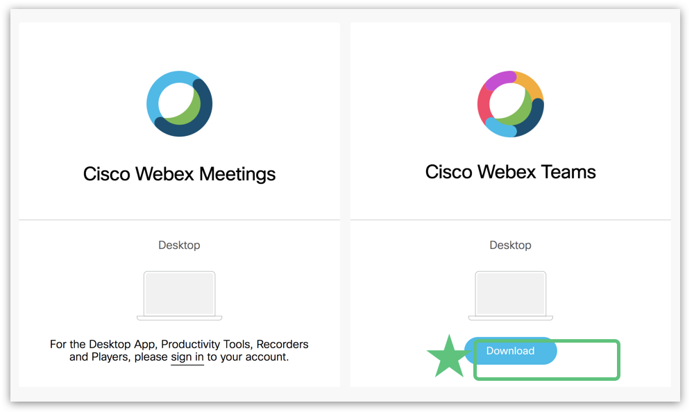 Cisco webex teams sign up