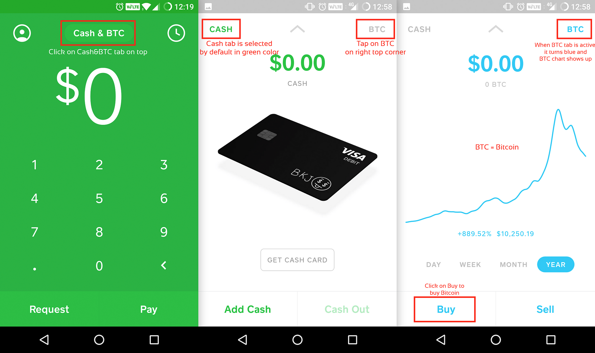 What happens when you enable bitcoin on cash app