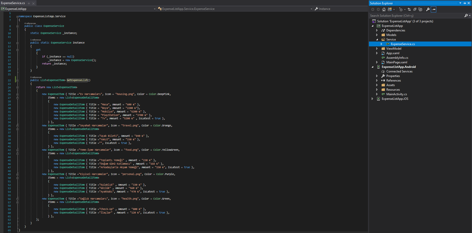 Xamarin Forms Expander Kullanımı. Mobil uygulamaların var olma