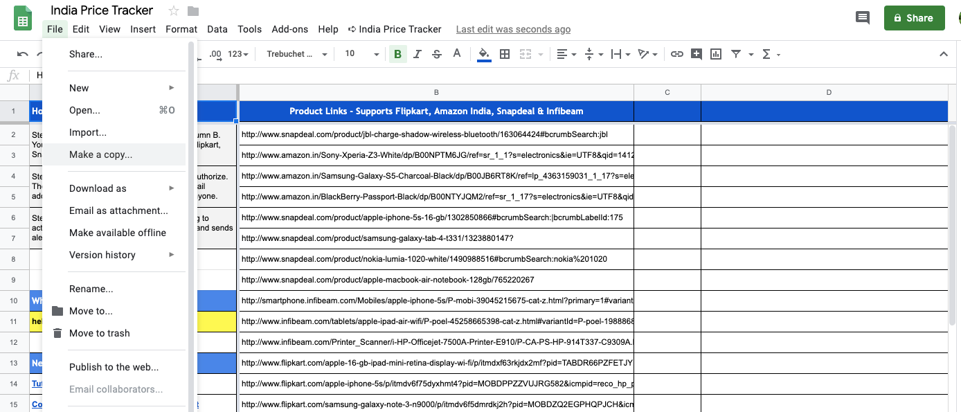 Track Price Using Google Sheets We All Have Heard Of The Price Tracker By Varsha Das Medium
