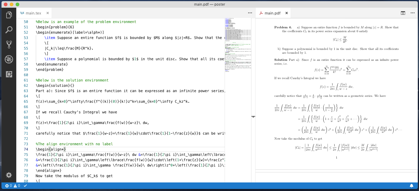 Writing LaTeX Documents In Visual Studio Code With LaTeX Workshop