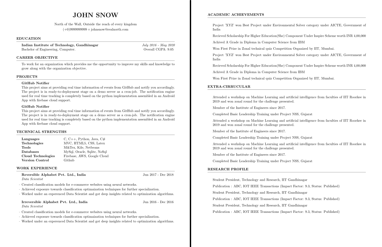Create Your Professional Educational Resume Using Latex By Ridham Dave Towards Data Science