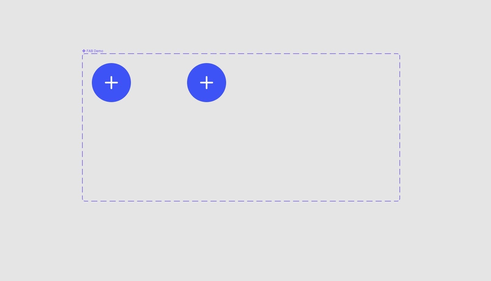 An example of 2 variants side by side inside of a Variant container in Figma