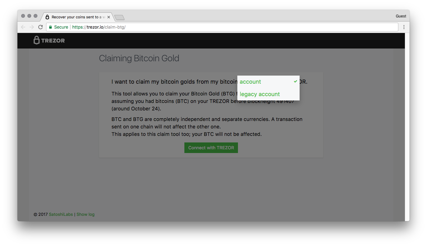 Claim Your Bitcoin Gold Trezor Blog - 