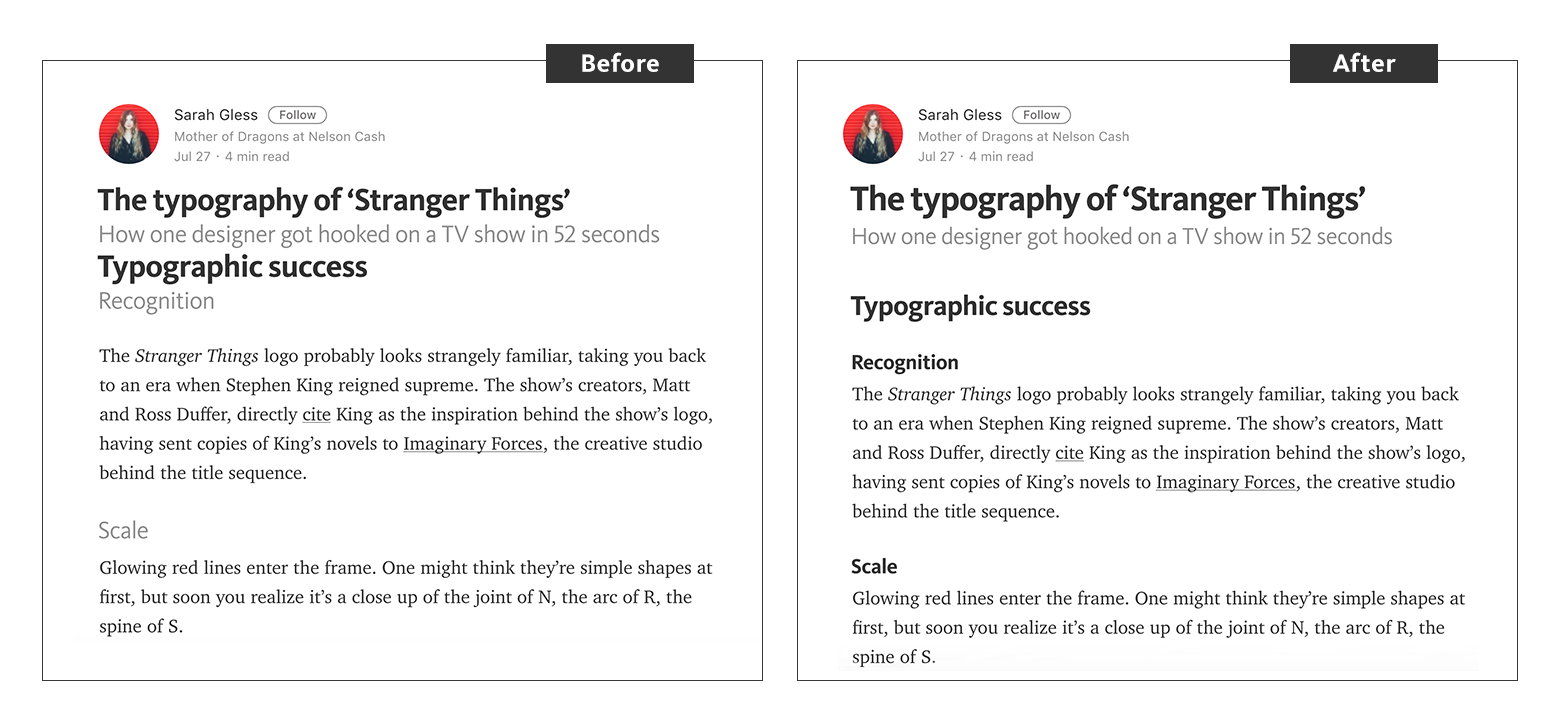 Introducing Improvements to Titles, Subtitles, and Headings  by