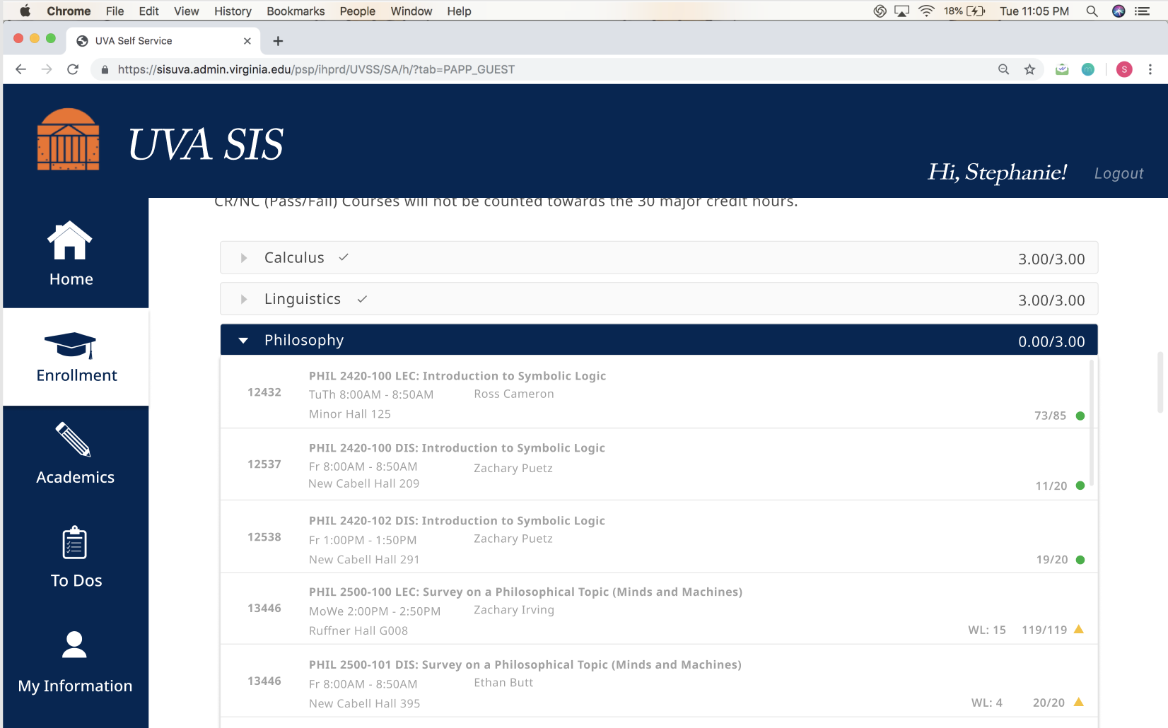 UX Case Study UVA’s Student Information System by Stephanie Tran(09)