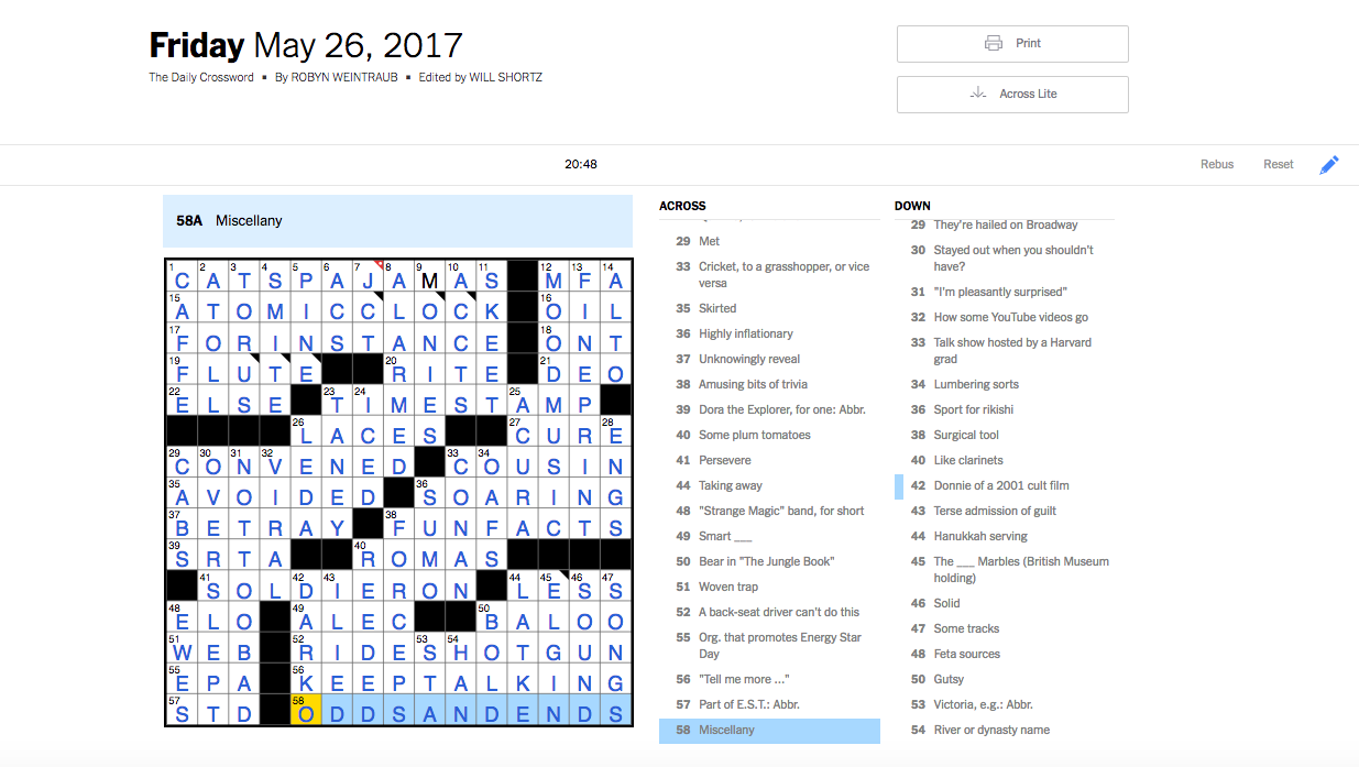 How I Mastered The Saturday Nyt Crossword Puzzle In 31 Days By Max Deutsch Medium