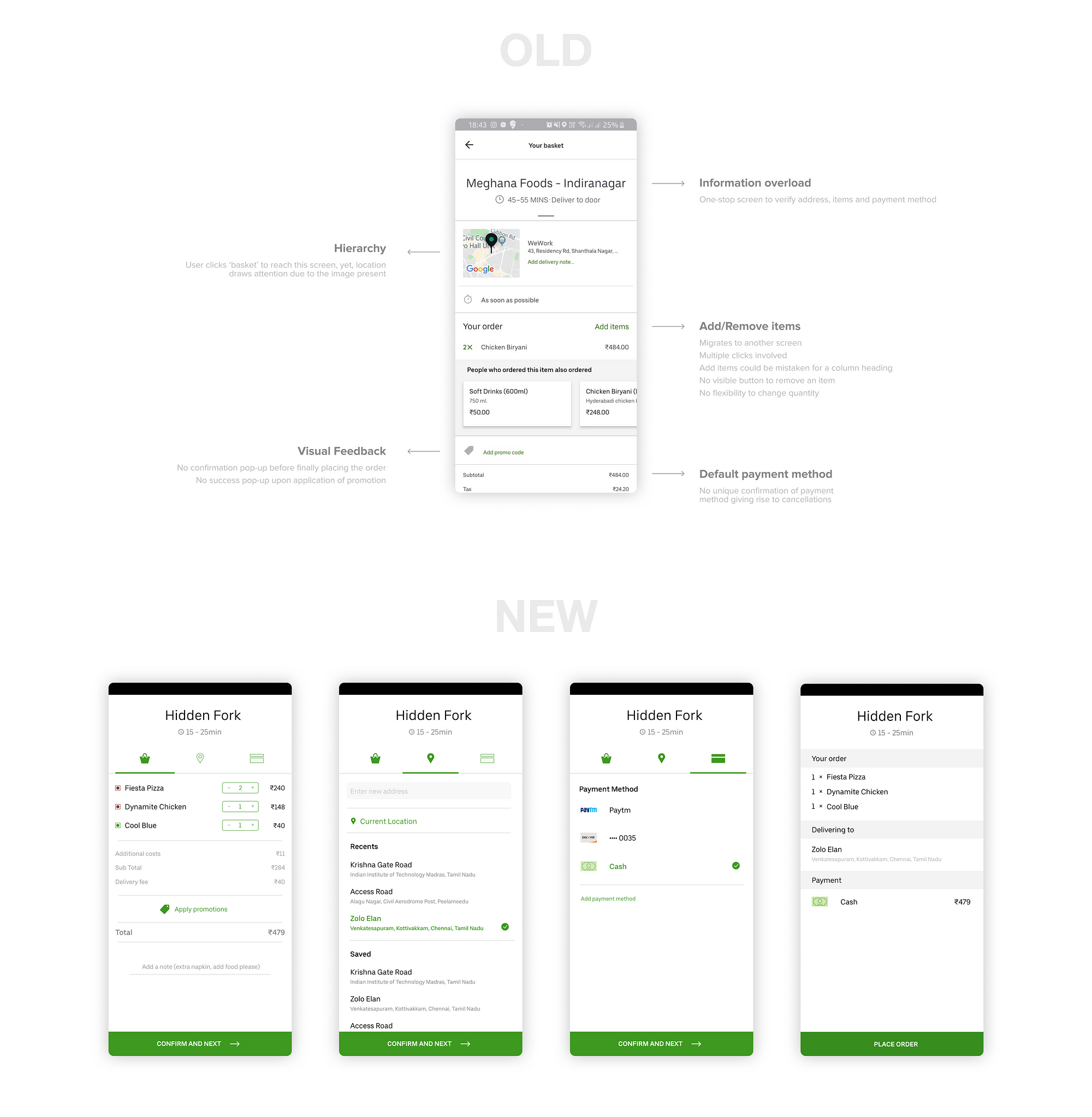 Re-imagining the UX of Uber Eats. Right off the bat, this redesign 