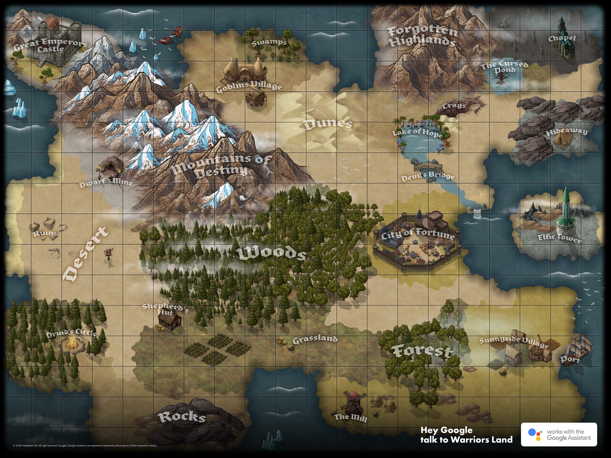 Warriors Land map
