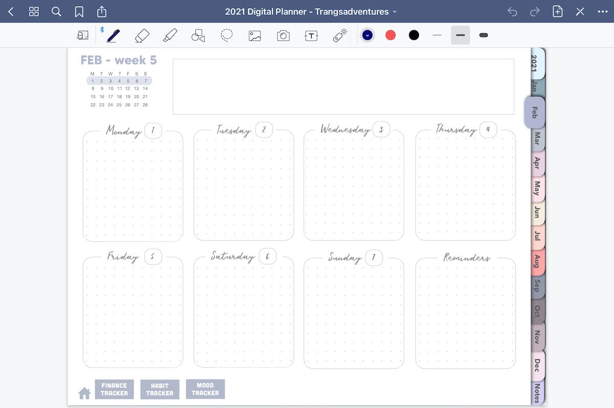 Pigment Edelsteen Mitt 2021 Digital Planners for GoodNotes: 11 of Our Picks! | GoodNotes Blog