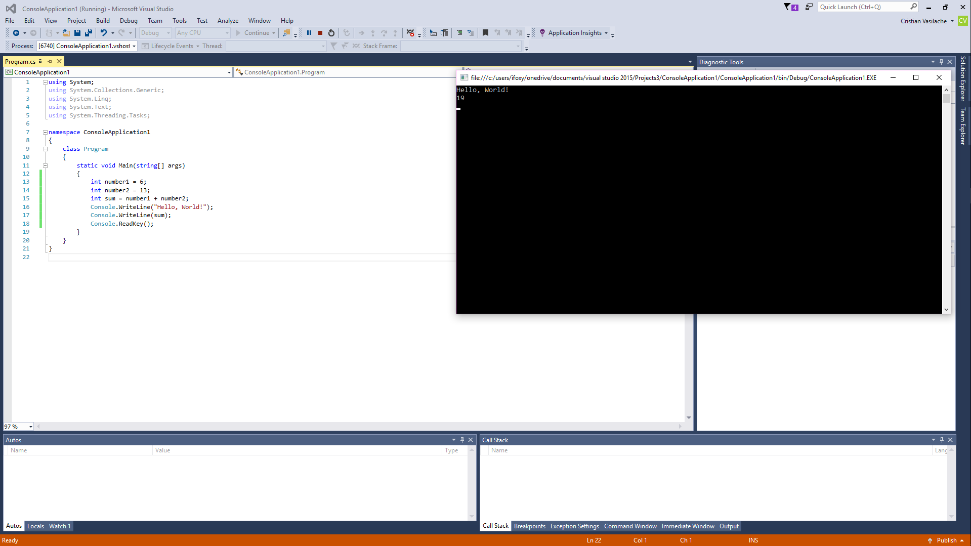 Your first ever program in C#. C# is an amazing programming language ...