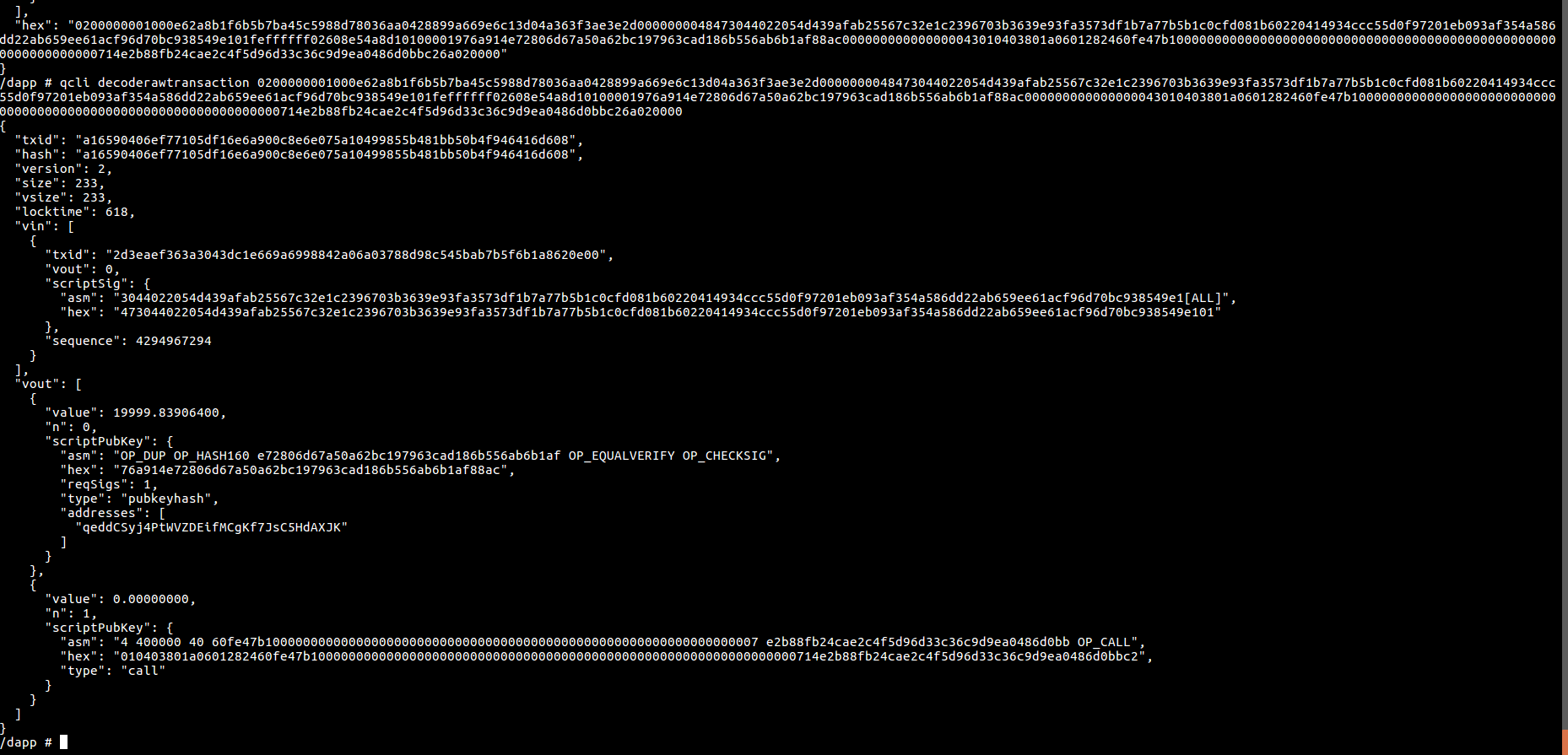 Qtum Tutorial Building A Contract Calling Raw Transaction - 
