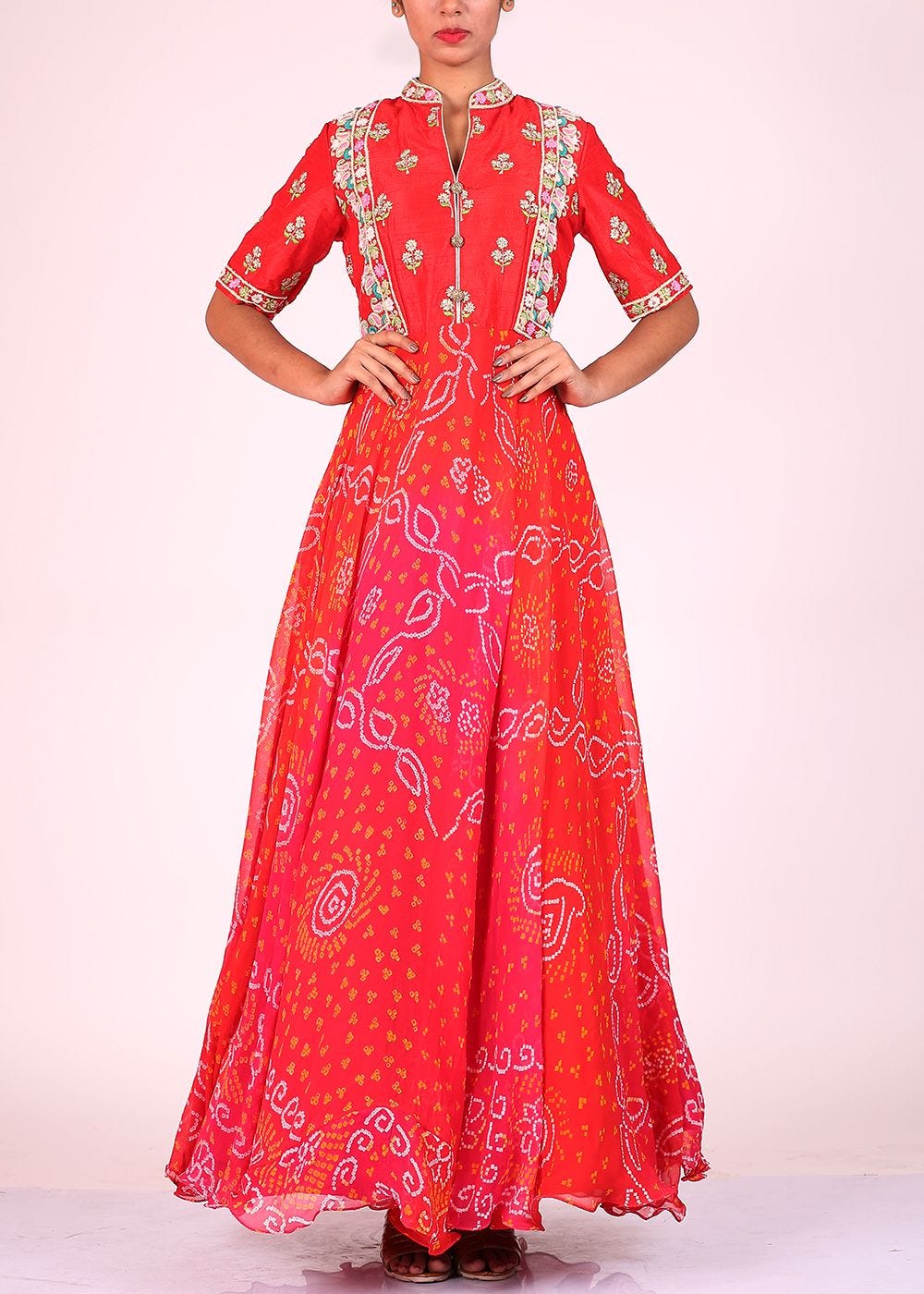 anarkali sleeves design