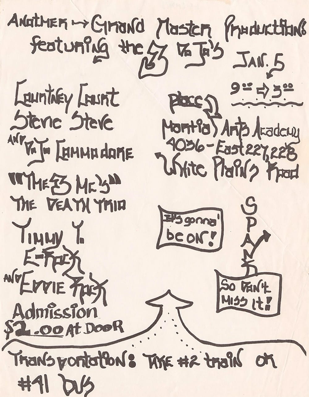These handmade flyers from the earliest days of hip-hop advertise parties with rap’s biggest ...