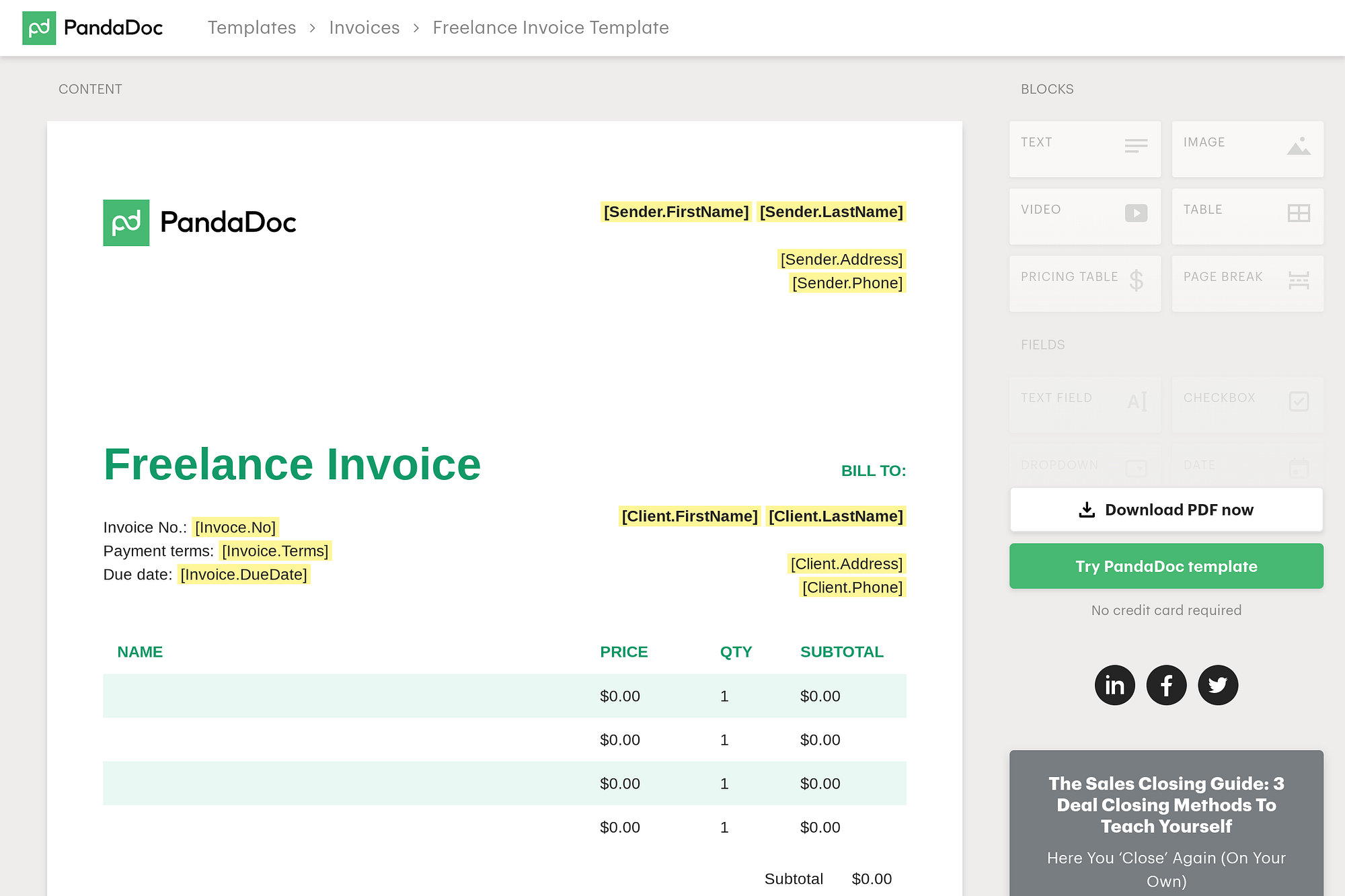 Top 10 Invoice Templates For Freelancers Free Blank Page Top 10 Invoice Templates For Freelancers Free Blank Page