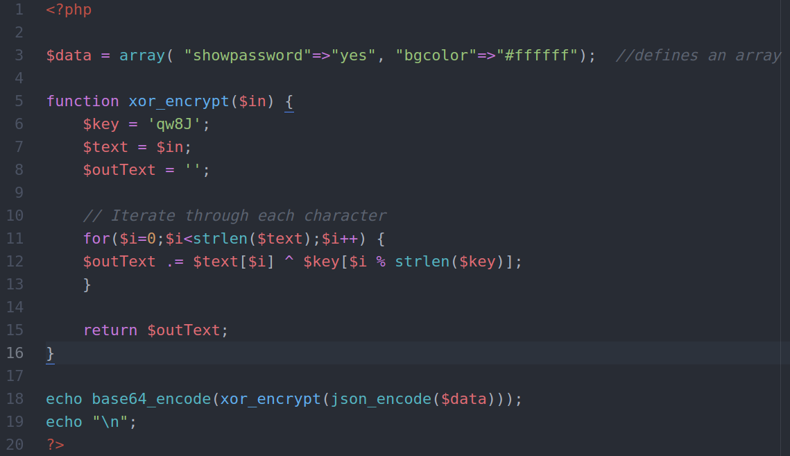 Solving Natas 11. Keywords: Cookies, XOR Encryption… | by José Slon ...