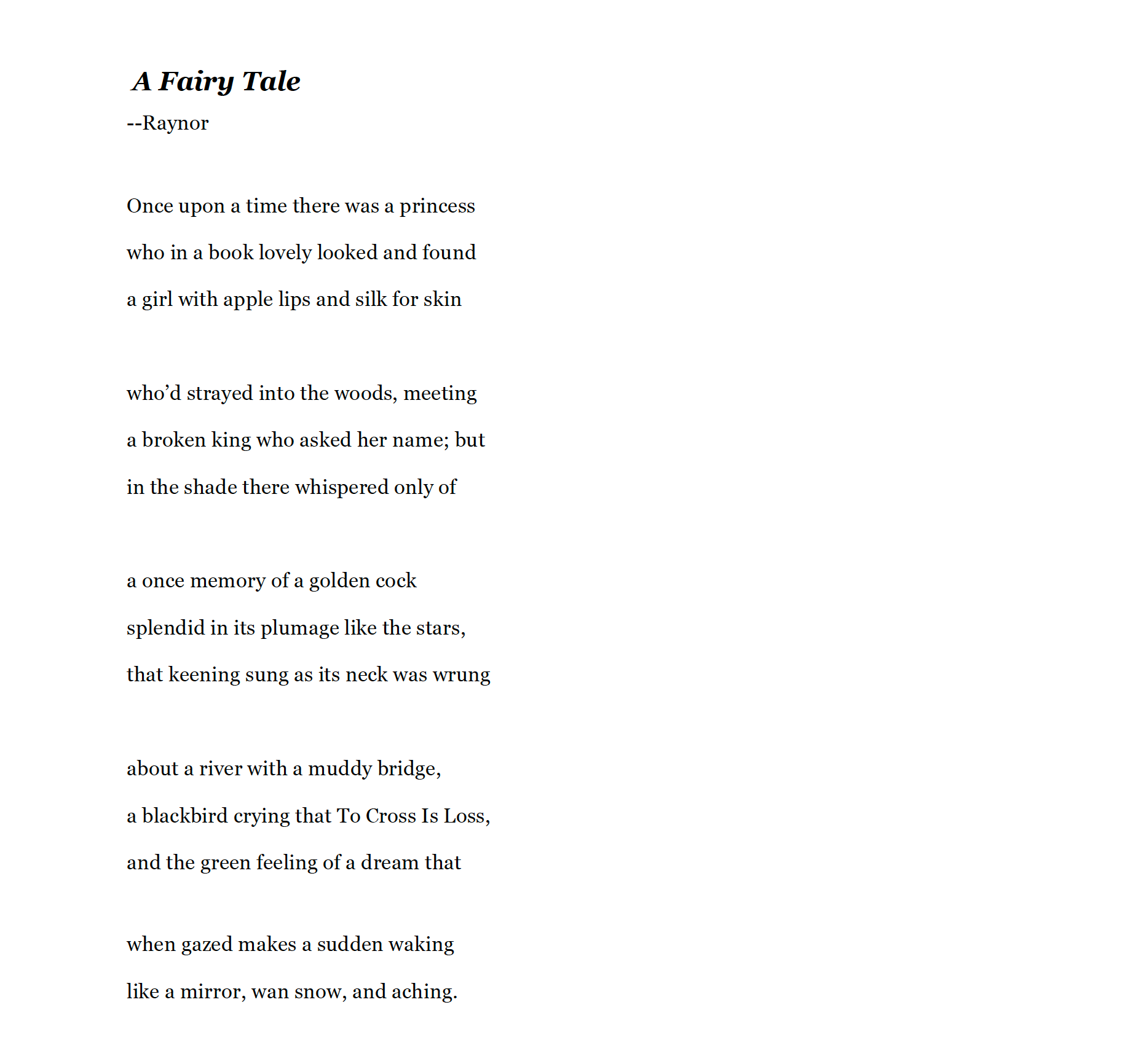 A Fairy Tale Goldhat Poetry By Raynor Kuang Medium A Fairy Tale Goldhat Poetry By Raynor Kuang Medium