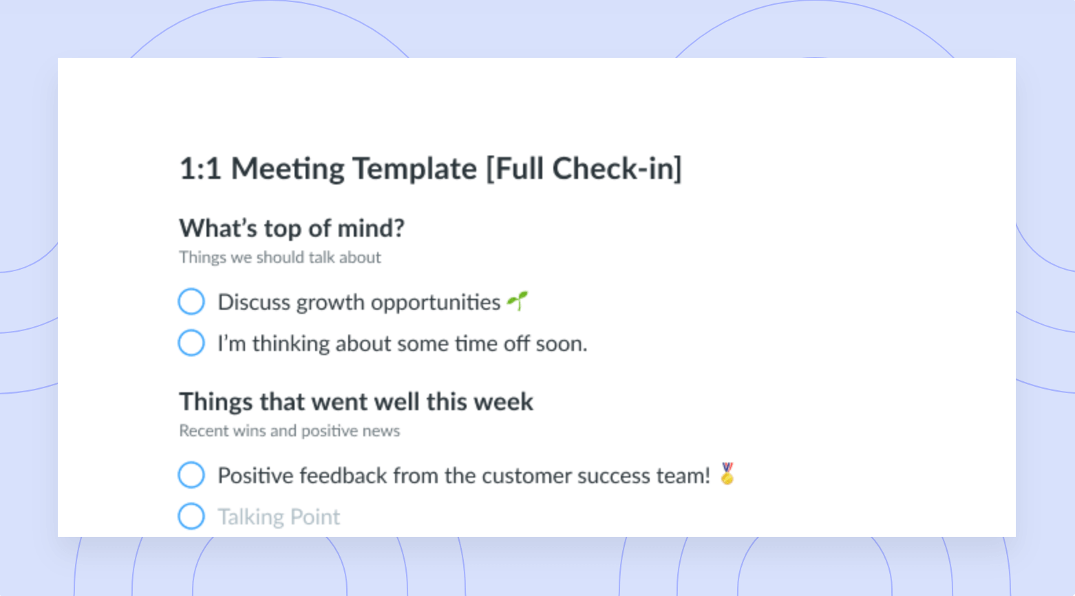 Managers Here S How To Structure Your One On One Meetings By Manuela Barcenas Fellow App What Great Managers Know Medium Managers Here S How To Structure Your One On One Meetings By Manuela Barcenas Fellow App What Great Managers Know Medium