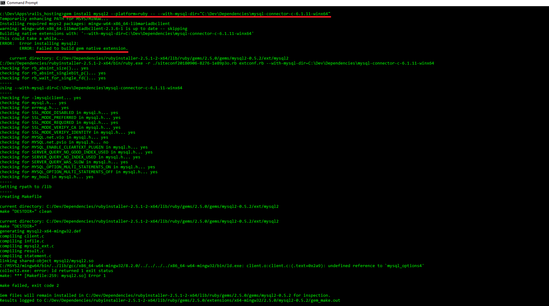Installing The Mysql2 Gem Rubyonrails On Windows 7 8 10 By Frontline Utilities Ltd Ruby On Rails Web Application Development Medium