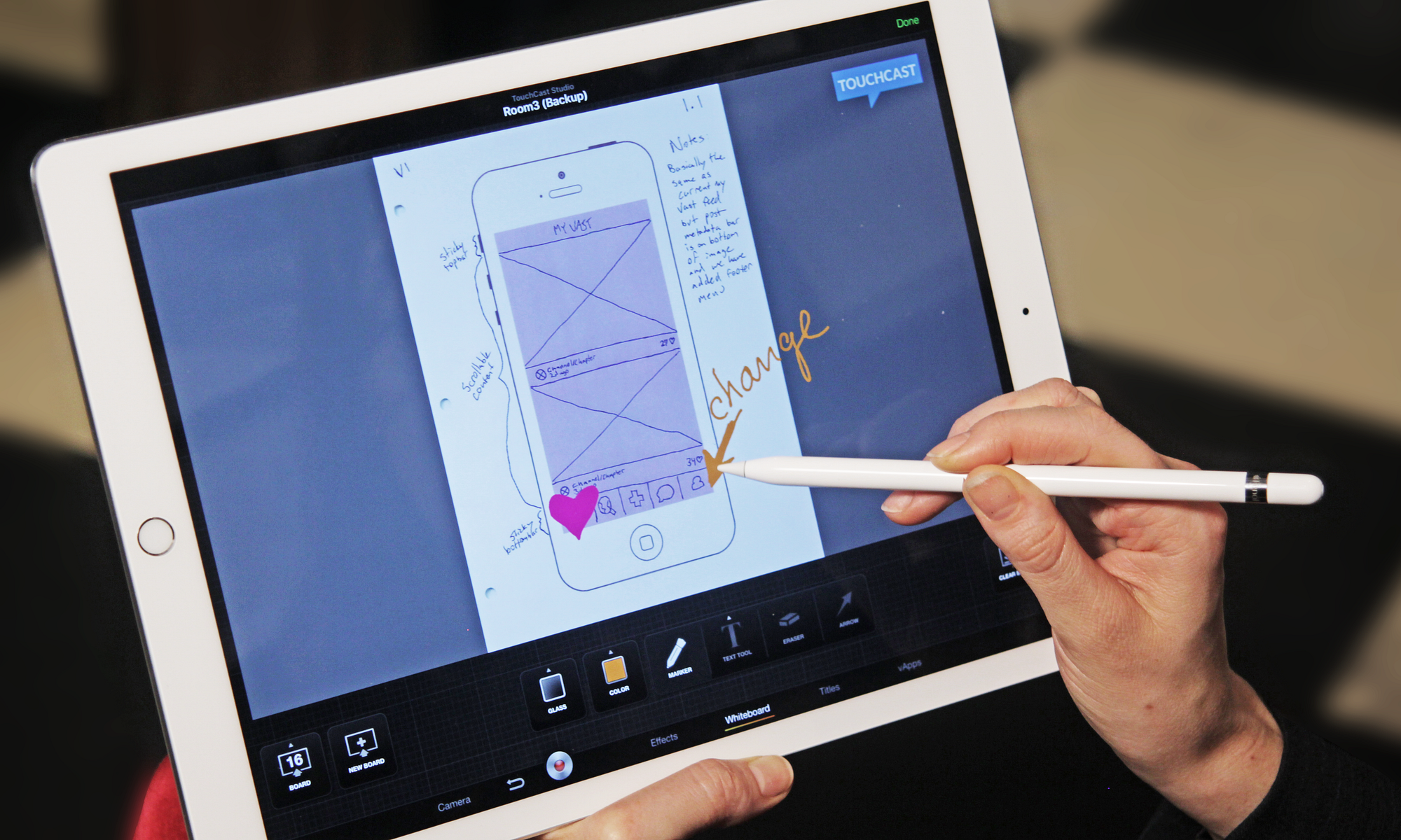 Touchcast The Apple Pencil And Video Annotations By Erick Schonfeld Medium