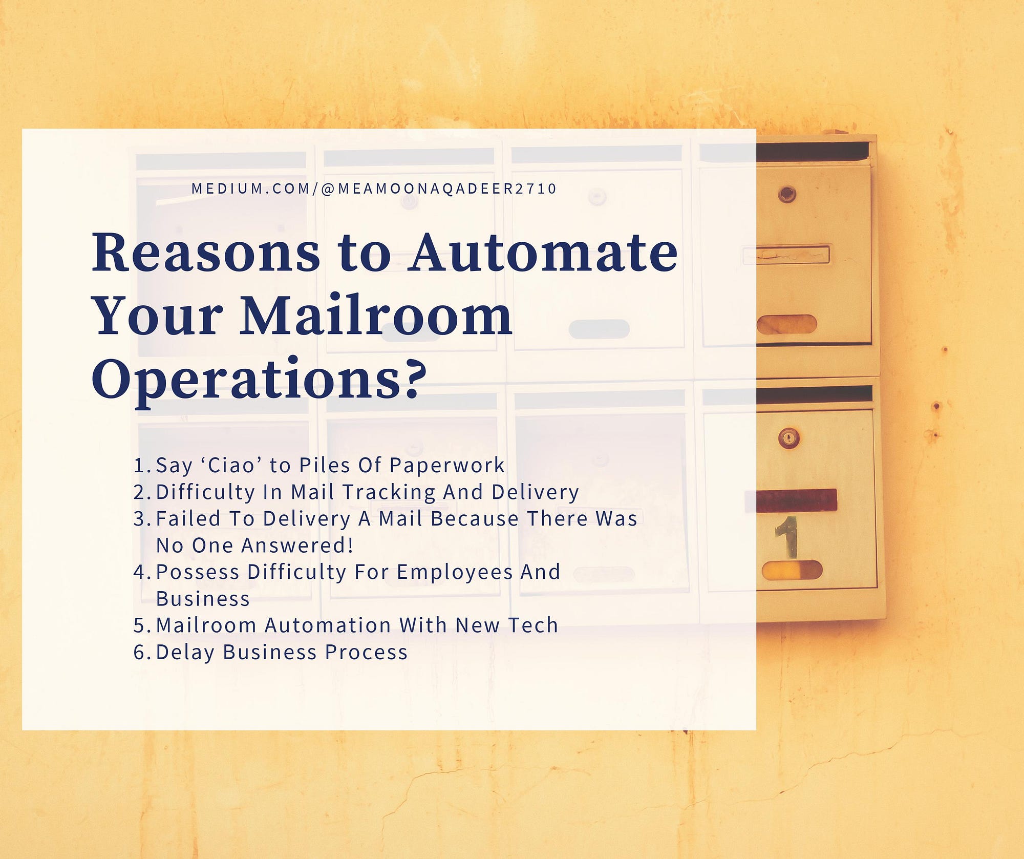 Tired Of Manual Mailroom Operation? by Meamoona_Qadeer Medium