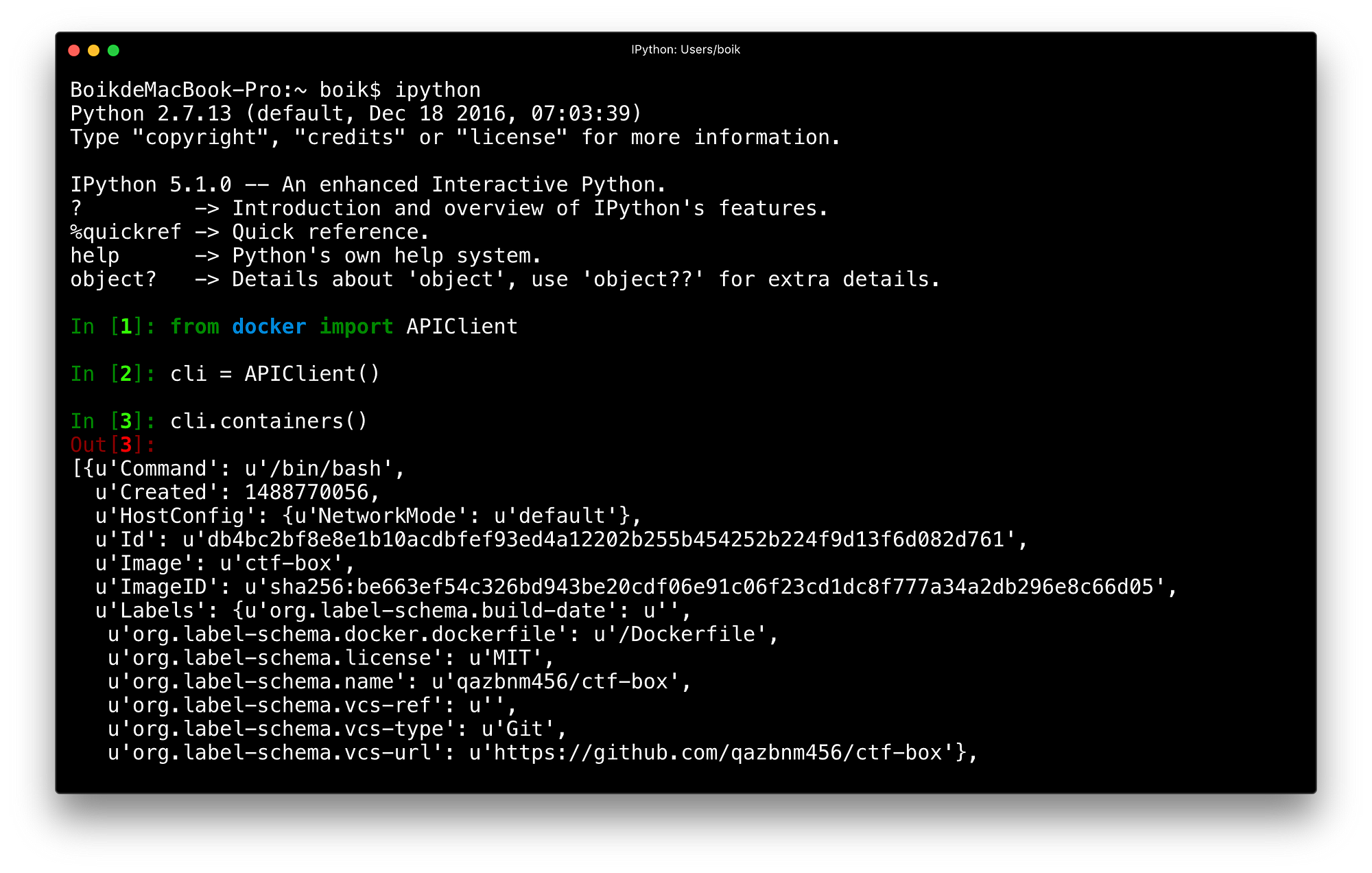 Play with docker engine api using python by boik su medium