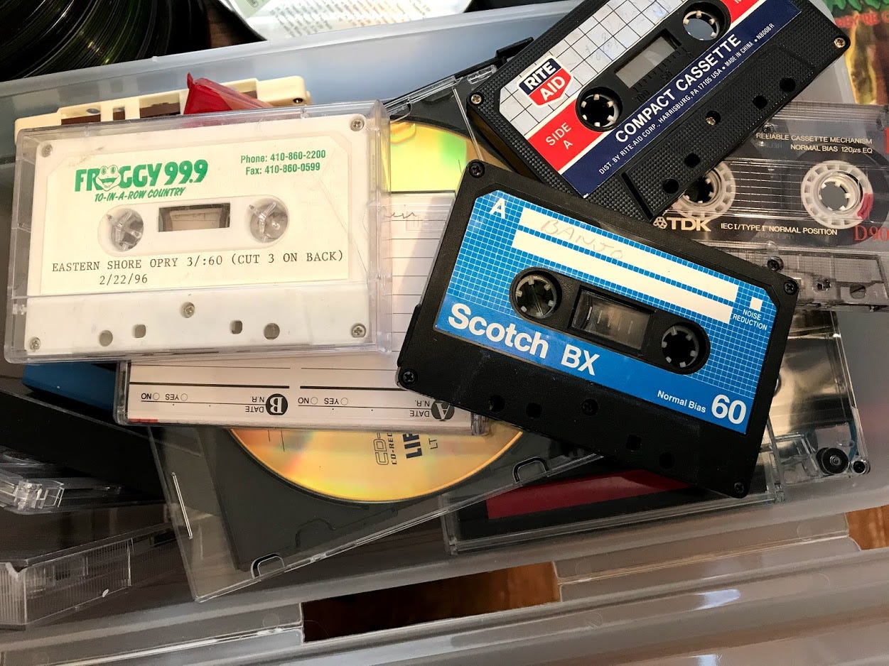 cassette tapes from the 80s and 90s