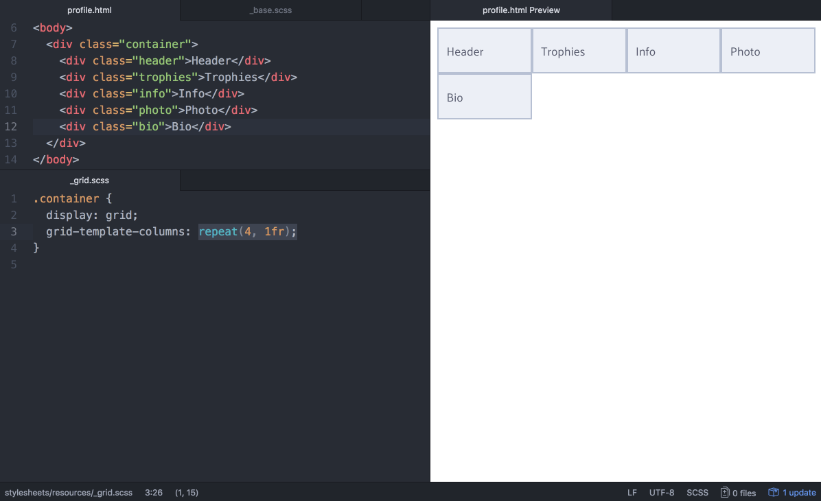 CSS Grid layout — crossed sections | by Rafaela Ferro | Deemaze Writing ...