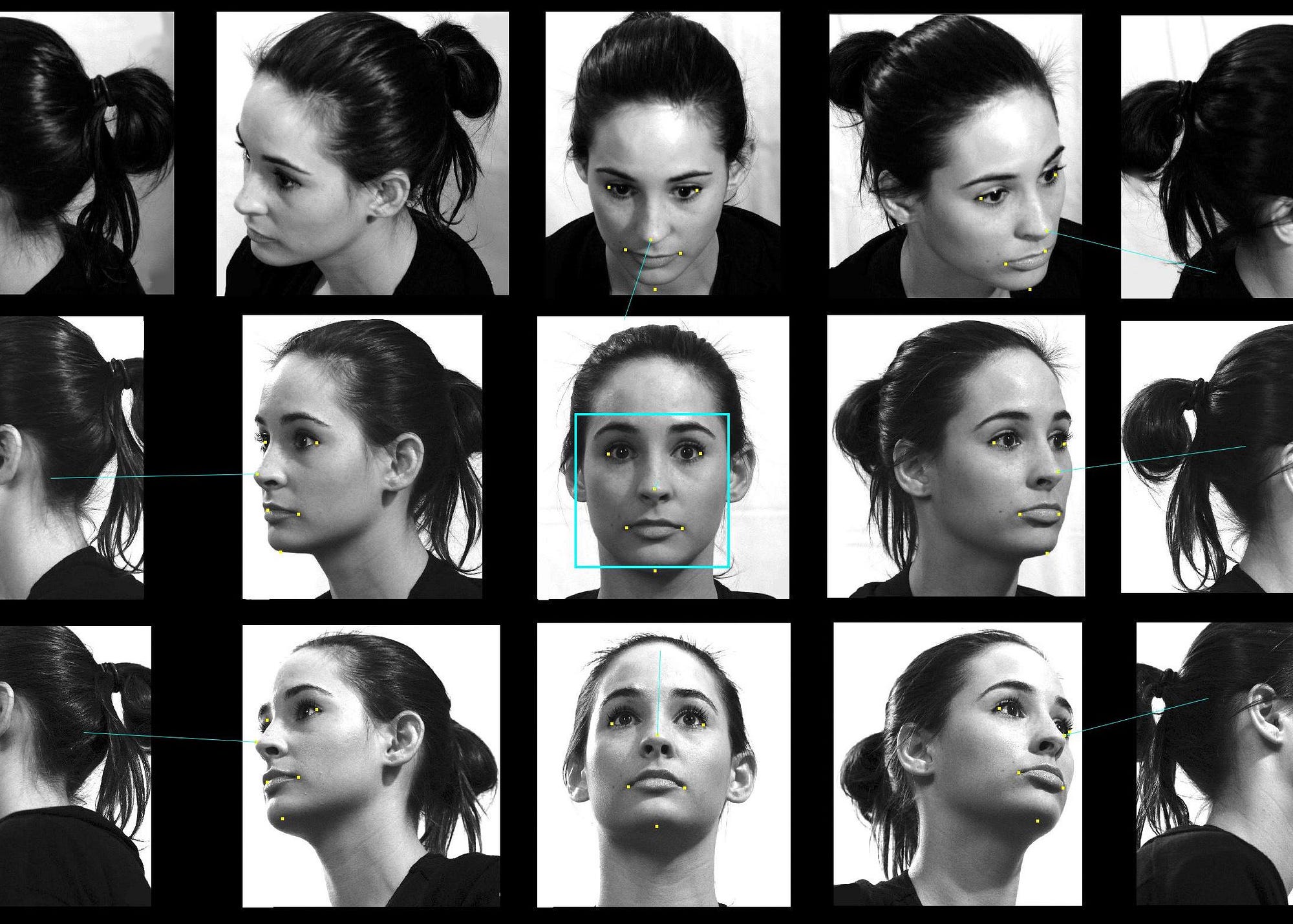 different angles of faces different angles of faces