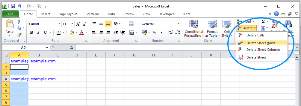 How To Remove Blank Lines From An Excel Spreadsheet By Qlockwork 